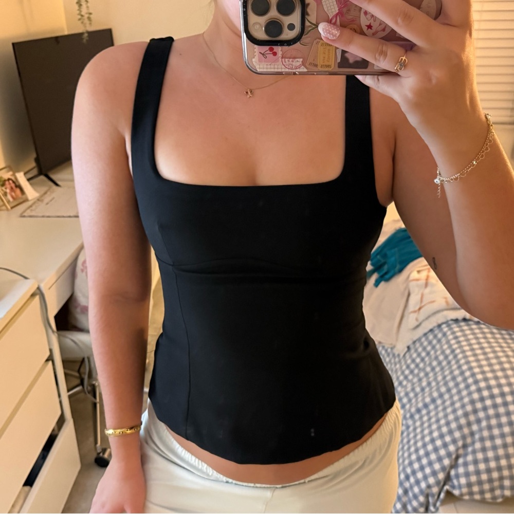 Zara Black Bow Top